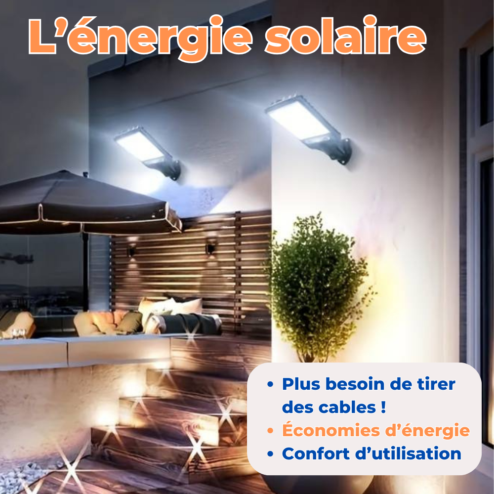 SolarPRO | Solarbetriebene LED-Lampe | IP65 wasserdichte Gartenlampe